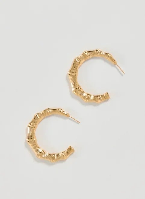 brinco de argola dourada texturizada brinco de argola dourada texturizada