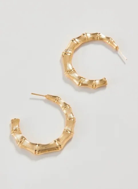 brinco de argola dourada texturizada brinco de argola dourada texturizada