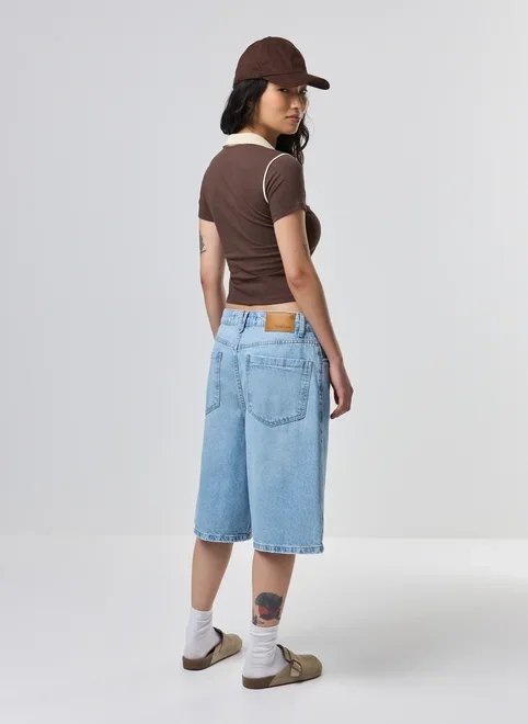 mini tee polo raglan estampa bordada mini tee polo raglan estampa bordada