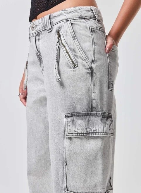 calça jeans wide leg bolsos calça jeans wide leg bolsos
