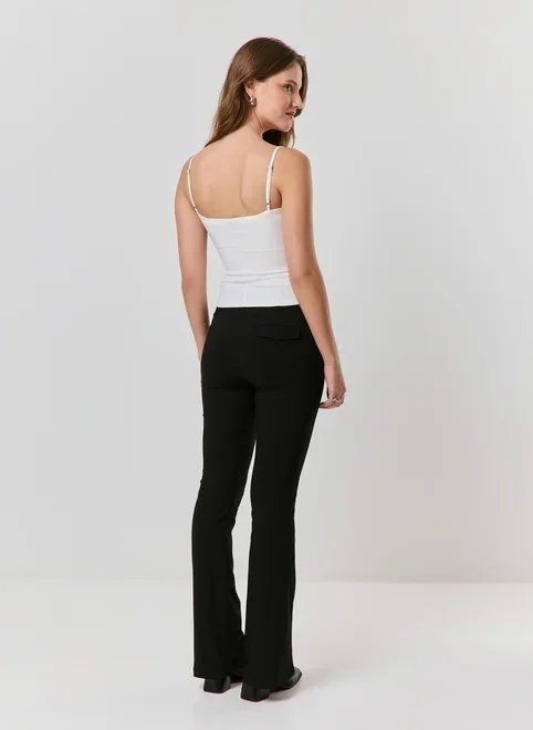 calça flare cintura baixa botões calça flare cintura baixa botões