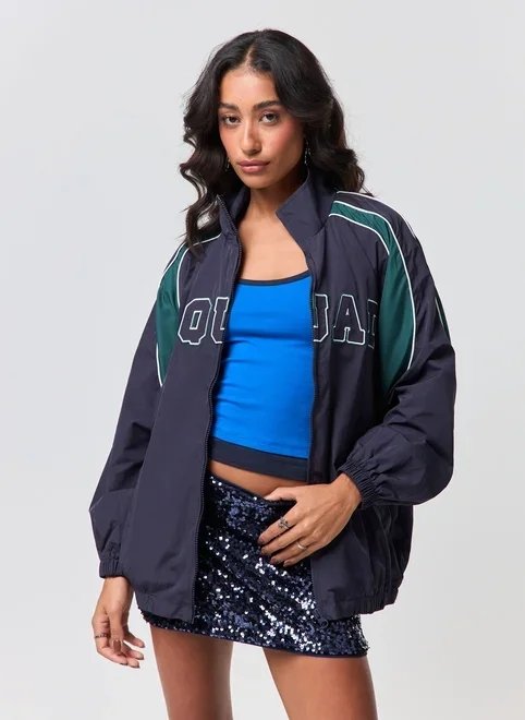 jaqueta oversized azul squad jaqueta oversized azul squad