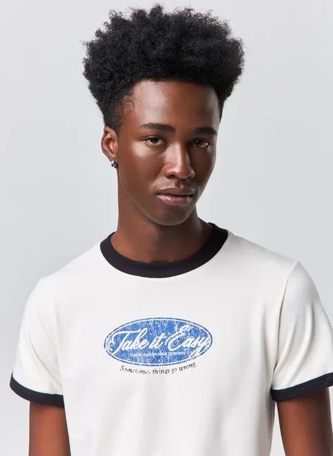 camiseta muscle tee off‑white take it easy camiseta muscle tee off‑white take it easy