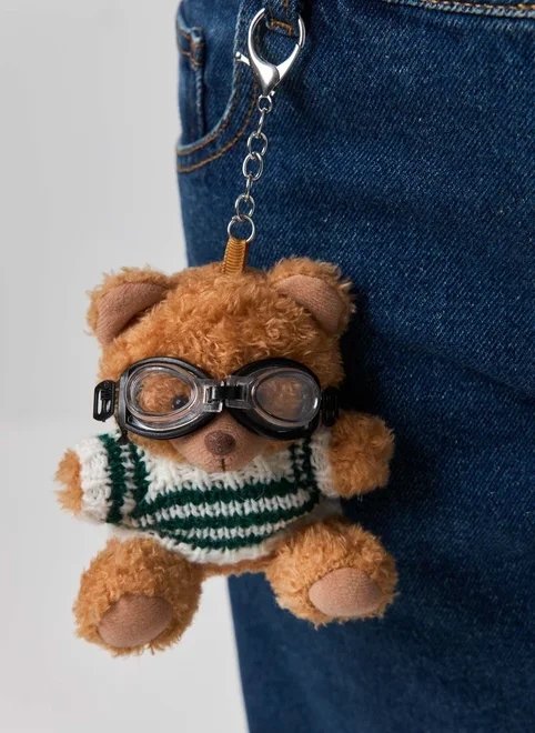 chaveiro ursinho de óculos chaveiro ursinho de óculos