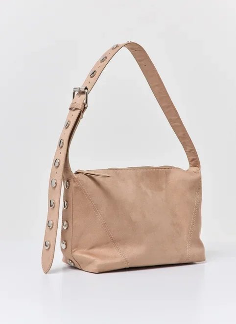 bolsa suede com studs bolsa suede com studs