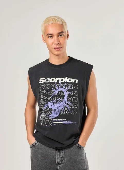 regata sleeveless marmorizada escorpião regata sleeveless marmorizada escorpião