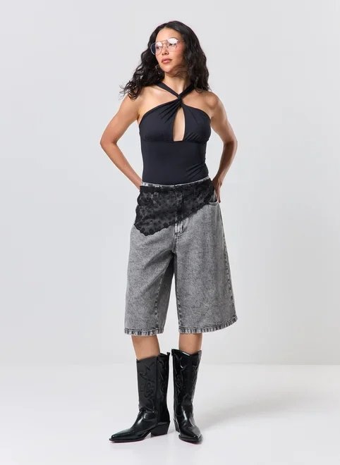 body poliamida detalhe cruzado body poliamida detalhe cruzado