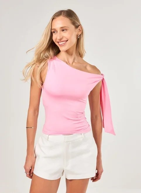 blusa assimétrica amarração ombro blusa assimétrica amarração ombro