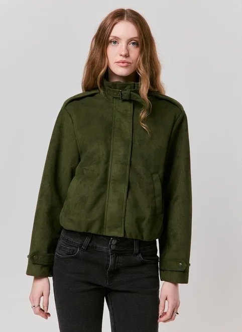 jaqueta oversized em suede jaqueta oversized em suede