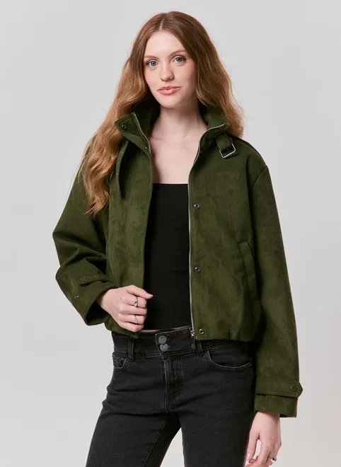 jaqueta oversized em suede jaqueta oversized em suede