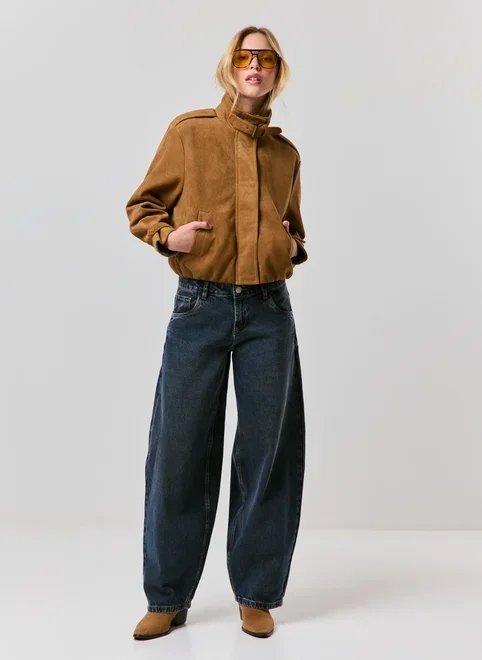 jaqueta oversized em suede jaqueta oversized em suede