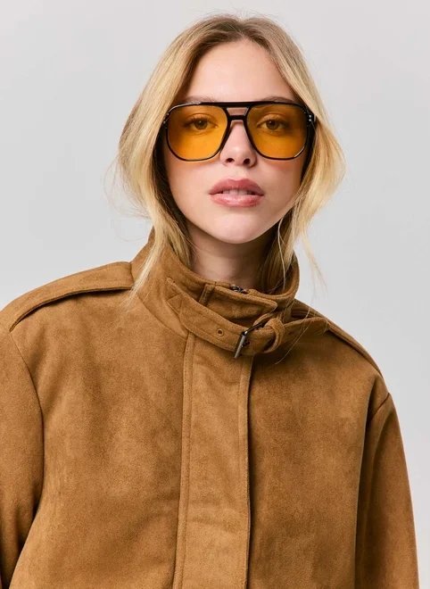 jaqueta oversized em suede jaqueta oversized em suede