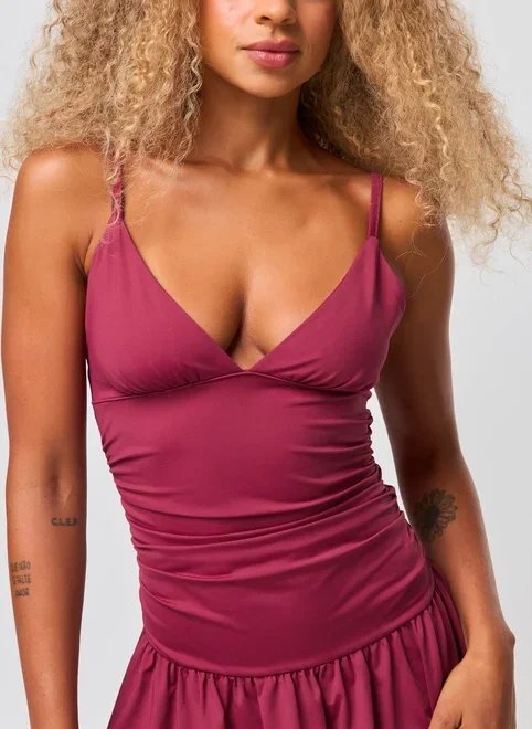 vestido curto poliamida decote v vestido curto poliamida decote v