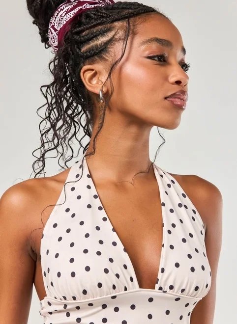 blusa frente única poá blusa frente única poá