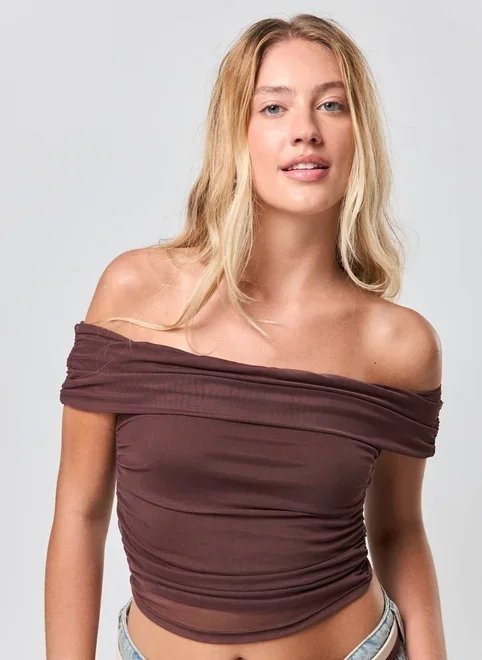 blusa ombro a ombro em tule blusa ombro a ombro em tule