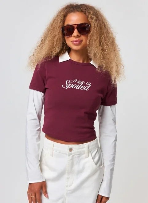 mini tee bordô spoiled mini tee bordô spoiled