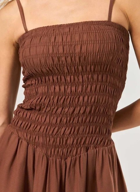 vestido curto marrom lastex vestido curto marrom lastex