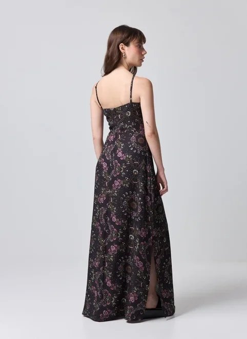 vestido midi halter estampa mística vestido midi halter estampa mística