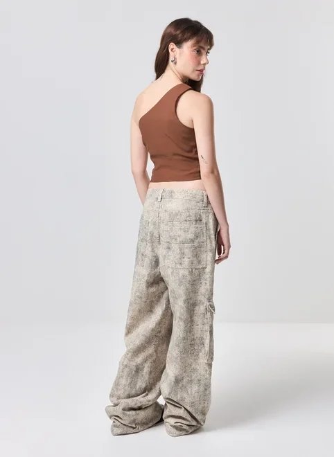 blusa ombro único marrom aviamento blusa ombro único marrom aviamento