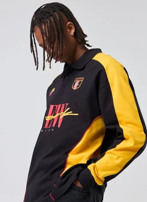 camiseta polo manga longa relaxed esportiva camiseta polo manga longa relaxed esportiva