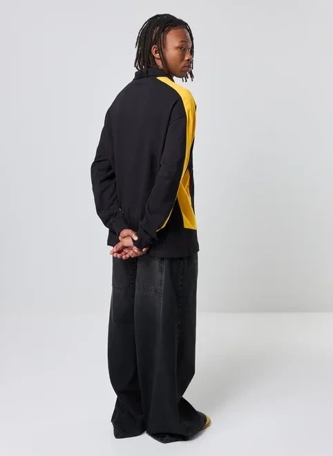 camiseta polo manga longa relaxed esportiva camiseta polo manga longa relaxed esportiva