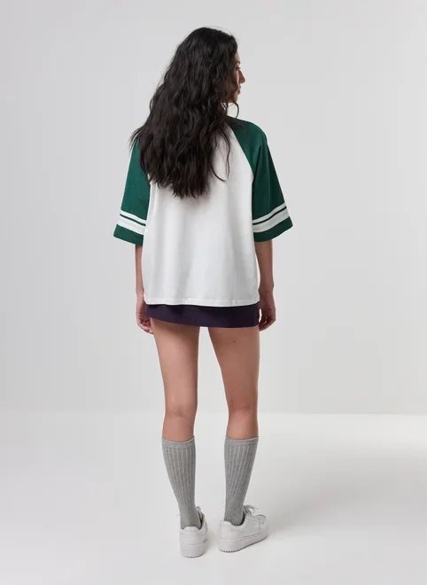 camiseta off-white box raglan brooklyn camiseta off-white box raglan brooklyn