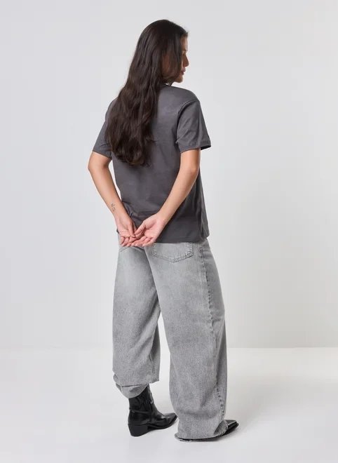 camiseta oversized preta lavada passarinhos camiseta oversized preta lavada passarinhos