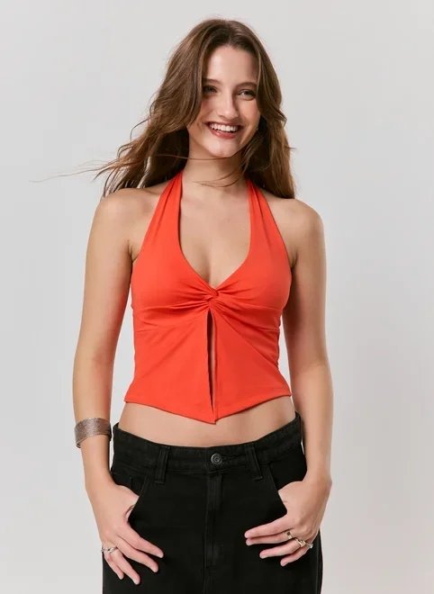 blusa frente única poliamida abertura blusa frente única poliamida abertura
