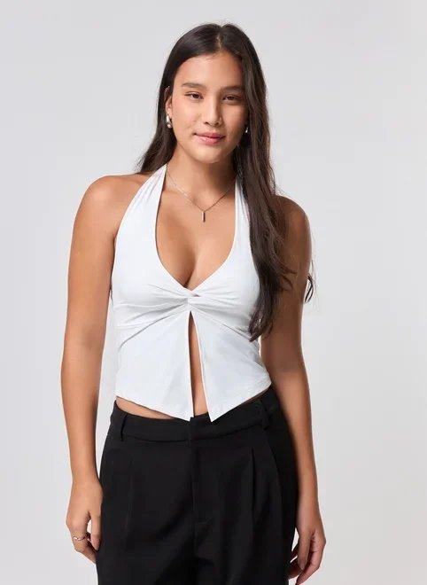 blusa frente única poliamida abertura blusa frente única poliamida abertura