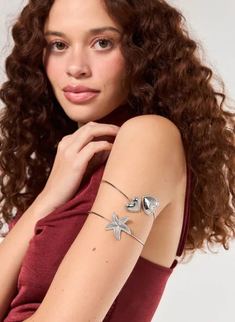 conjunto 2 braceletes prateados conjunto 2 braceletes prateados