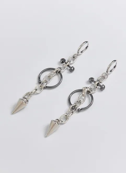 brinco alongado spikes brinco alongado spikes