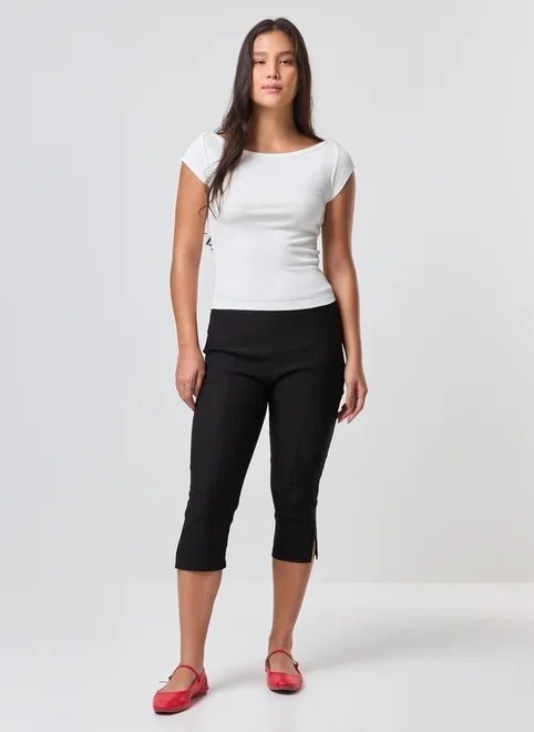 blusa canelada manga curta blusa canelada manga curta