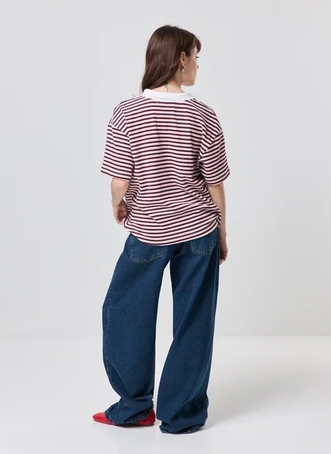 camiseta box polo listrada vinho e branco camiseta box polo listrada vinho e branco