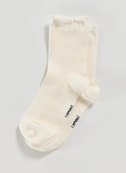 meia off-white babadinho meia off-white babadinho