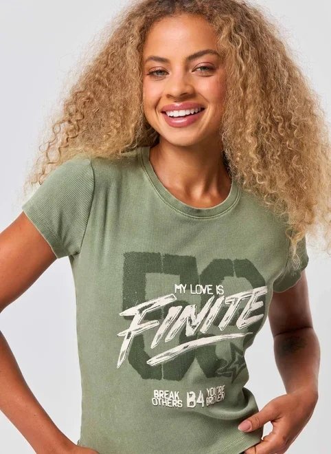 mini tee canelada verde lavada finite mini tee canelada verde lavada finite