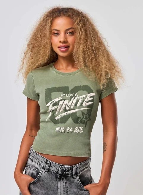 mini tee canelada verde lavada finite mini tee canelada verde lavada finite