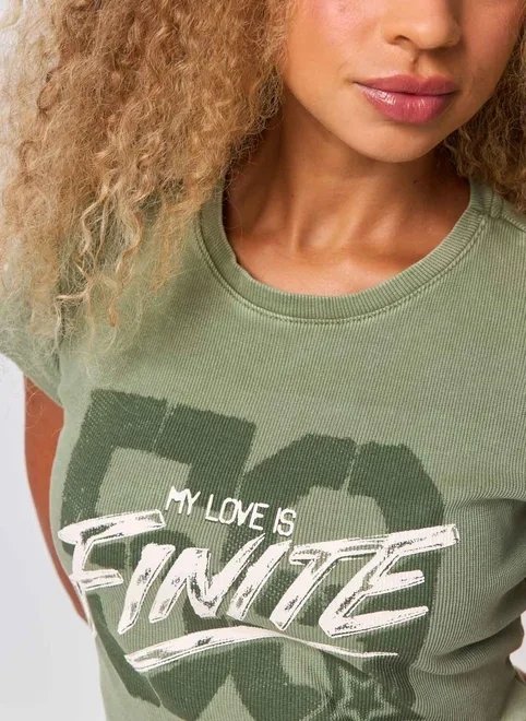 mini tee canelada verde lavada finite mini tee canelada verde lavada finite