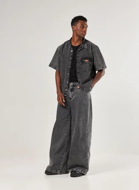 camisa box jeans camisa box jeans