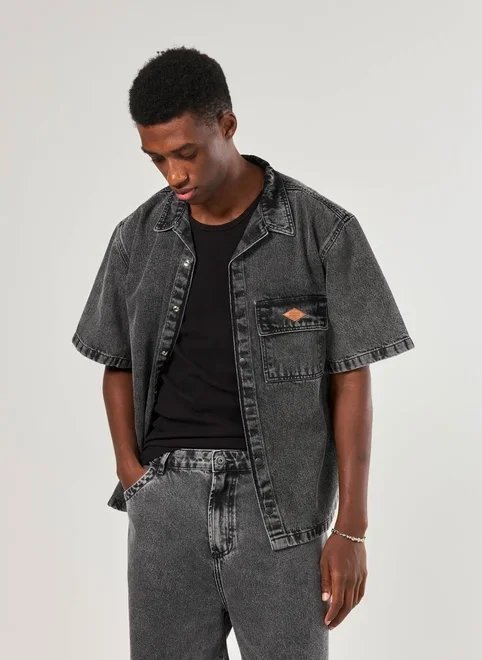 camisa box jeans camisa box jeans