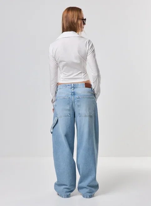 camisa off-white manga longa justa camisa off-white manga longa justa