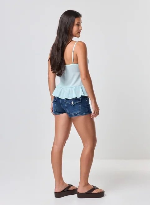 regata babadinhos chiffon azul regata babadinhos chiffon azul