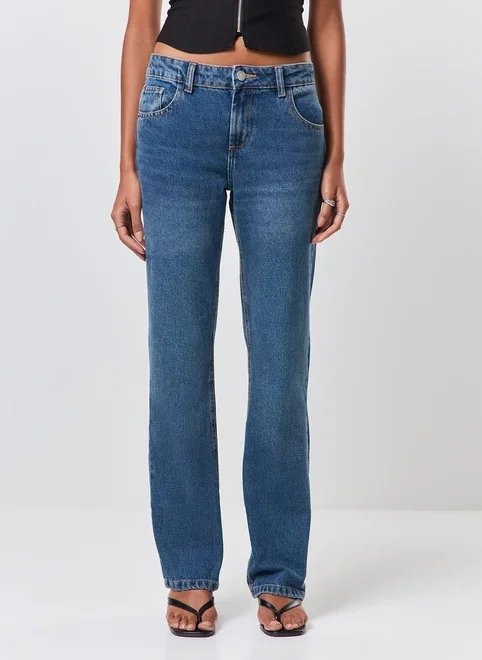 calça jeans reta cintura baixa calça jeans reta cintura baixa