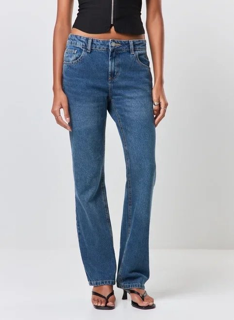 calça jeans reta cintura baixa calça jeans reta cintura baixa