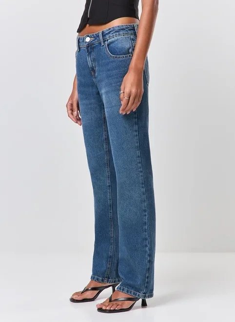 calça jeans reta cintura baixa calça jeans reta cintura baixa
