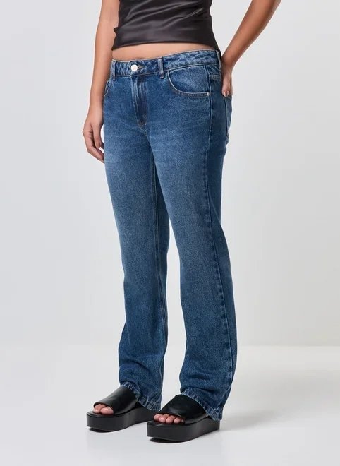 calça jeans reta cintura baixa calça jeans reta cintura baixa