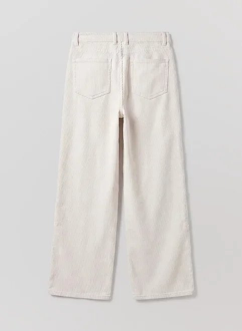 calça wide leg cintura baixa cotelê calça wide leg cintura baixa cotelê