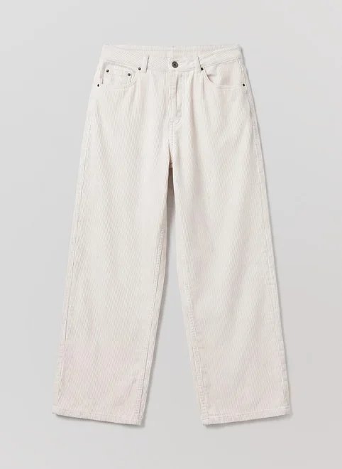calça wide leg cintura baixa cotelê calça wide leg cintura baixa cotelê