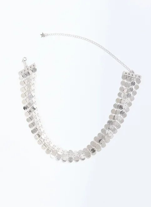 choker prateada bolinhas choker prateada bolinhas