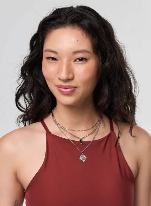 conjunto 3 colares prateados sol lua conjunto 3 colares prateados sol lua