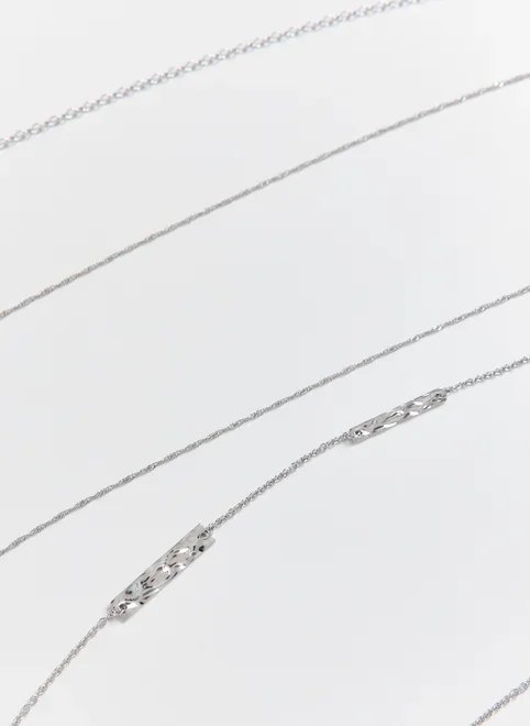 conjunto 2 bellychains prateada plaquinhas conjunto 2 bellychains prateada plaquinhas